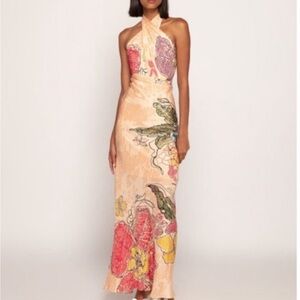 EUC Kiska Studios Frangipani Floral Halter Wedding Dress